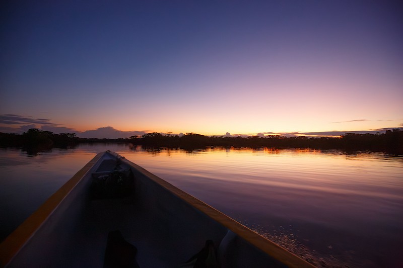 Lagune im Amazonas Ecuador