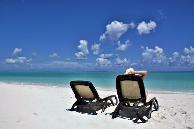 Strand auf abaco auf den Bahamas