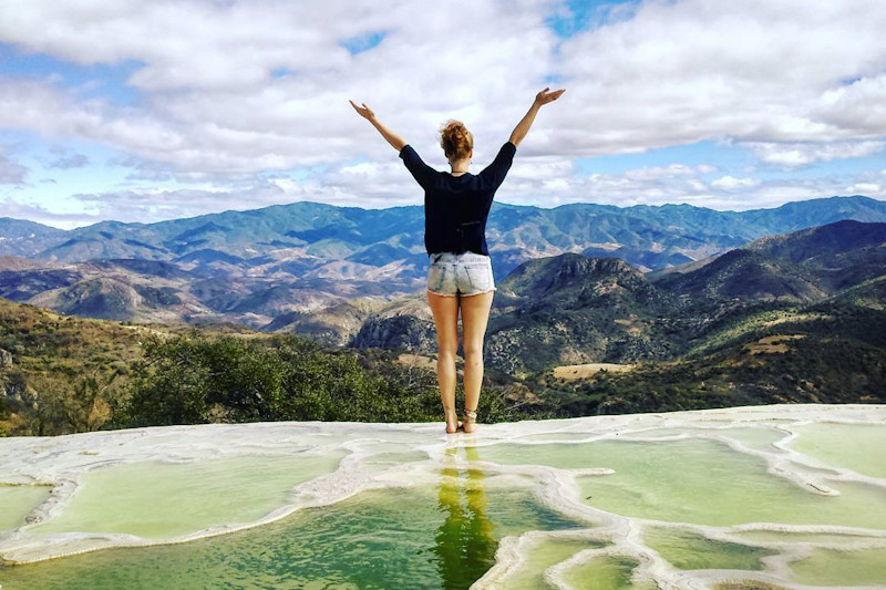 Der Ausblick vom Hierve el agua