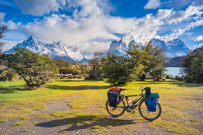 Fahrrad im Torres del Paine
