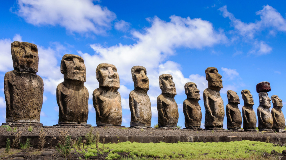 Chile - Osterinsel Moai Figuren ()