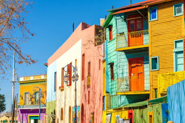 Bunte Huser in Buenos Aires